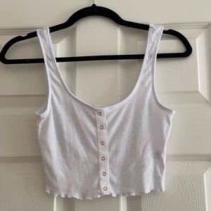 pacsun cropped white tank never worn
